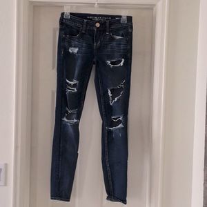 American Eagle X  distressed denim in size 2